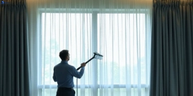 Commercial curtain steam cleaning service blairmount-nsw hotels offices