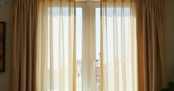 Dusty and dull curtains in blairmount-nsw before steam cleaning